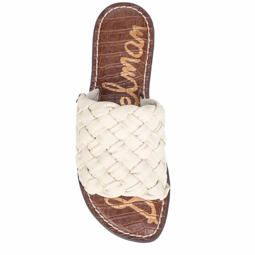 Sam Edelman  casual braiding cream Woven Slide Sandals size 7.4 - Picture 3 of 16